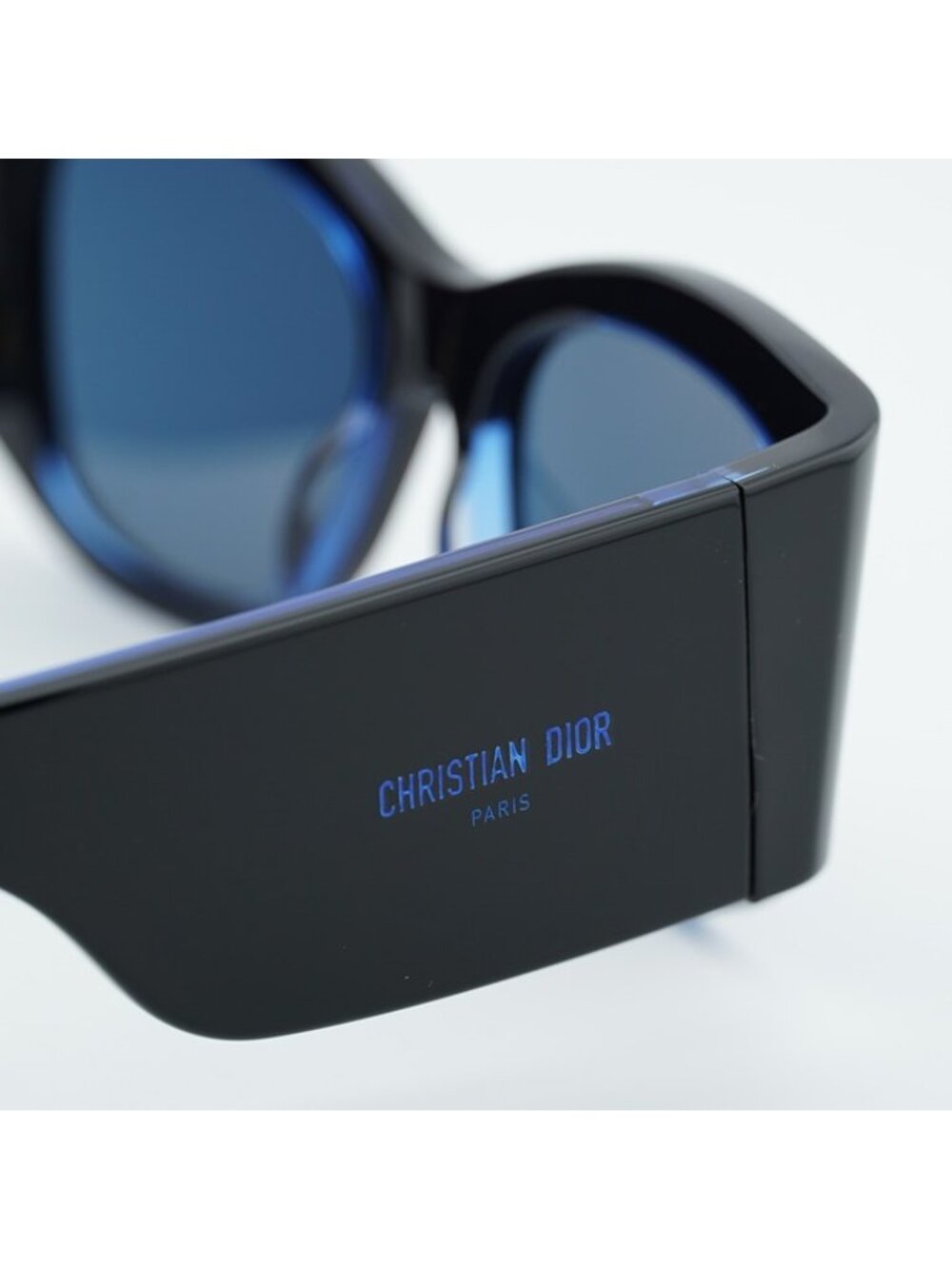 Dior DIORNUIT S1I 17B0 Sunglasses Black Square Frame, Blue Lenses - Picture 11 of 12